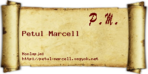 Petul Marcell névjegykártya